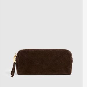 Madewell The Makeup Pouch in Dark Carob